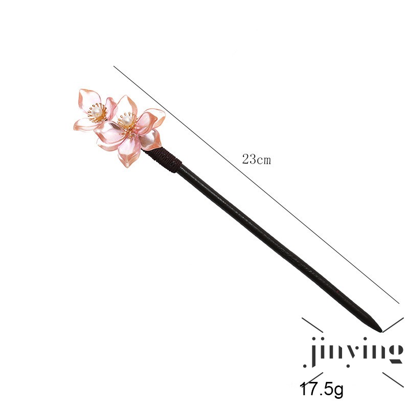 GETNOIVAS Trâm cài tóc gỗ đính hoa pha lê thủ công phong cách Retro Hán Phục cho nữ