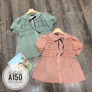 Bigsize Áo cổ bèo A150
