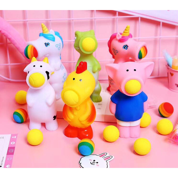 Đồ chơi súng bắn bóng xốp hình thú ngộ nghĩnh cho bé