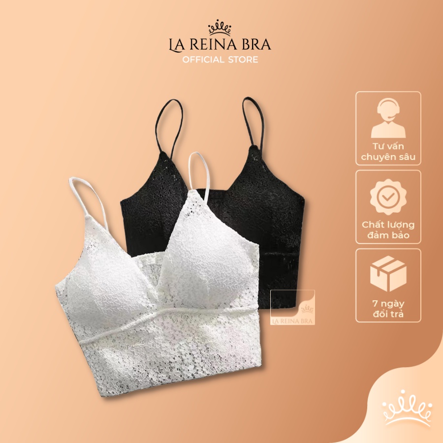 ÁO BRA nữ nâng ngực LAREINA BRA - LRAB016 ren hoa nhí bản to