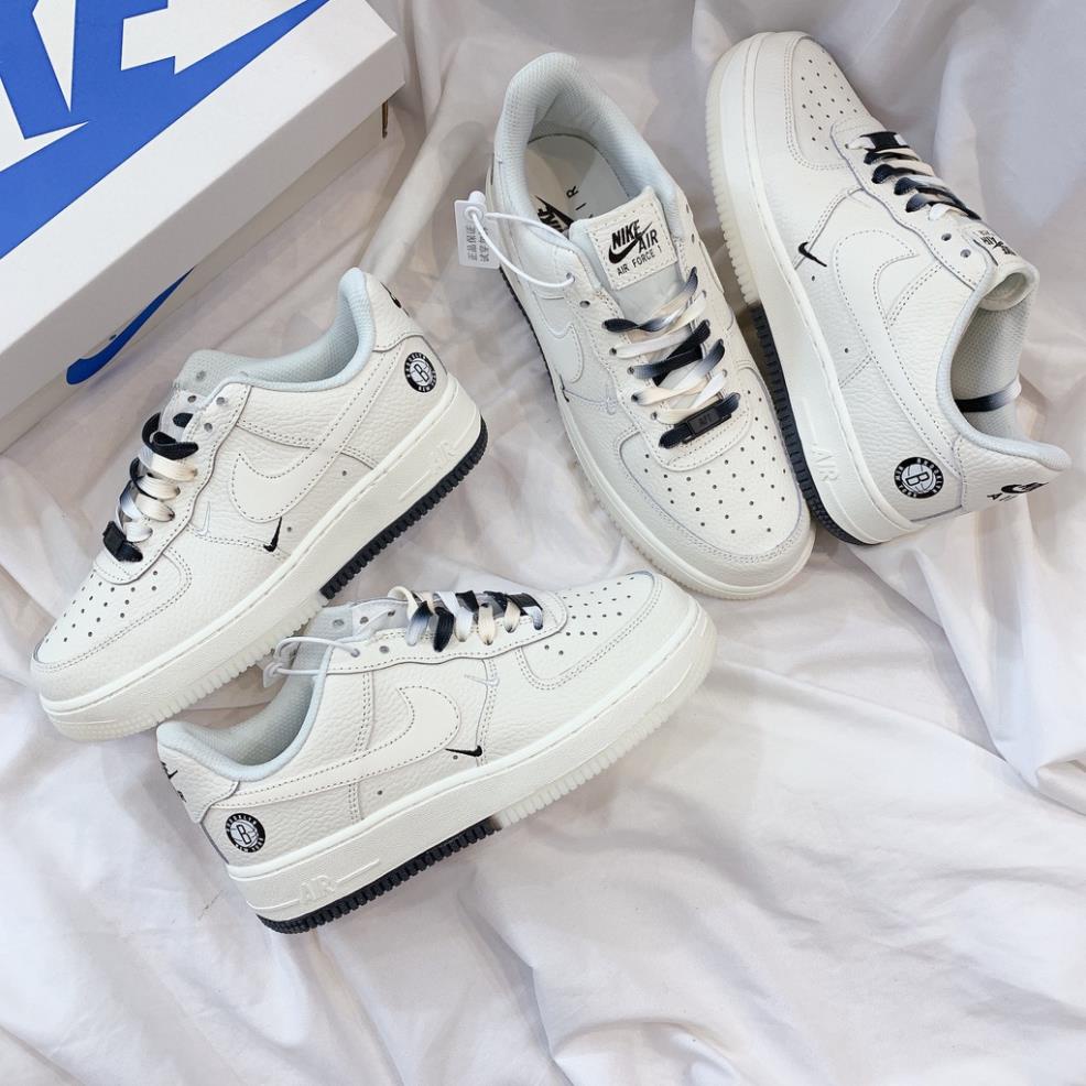 AF1 Âm Dương Brooklyn Sail Black, Giày Thể Thao Đế Trắng Đen Phản Quang Nam Nữ Đú Trend 2023 - shopsneaker19