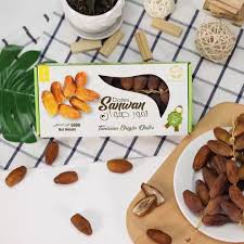 Hàng Air Loại 1 - Chà Là Sấy Dẻo Nguyên Cành Dates Sanwan Tunisia Đẹp Da, Tốt Cho Bà Bầu 500g