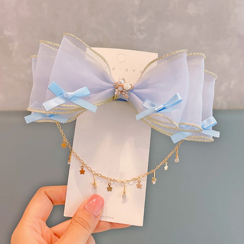 [Hàng mới về] Kẹp tóc / Cài tóc thắt nơ phong cách lolita đáng yêu chất lượng cao