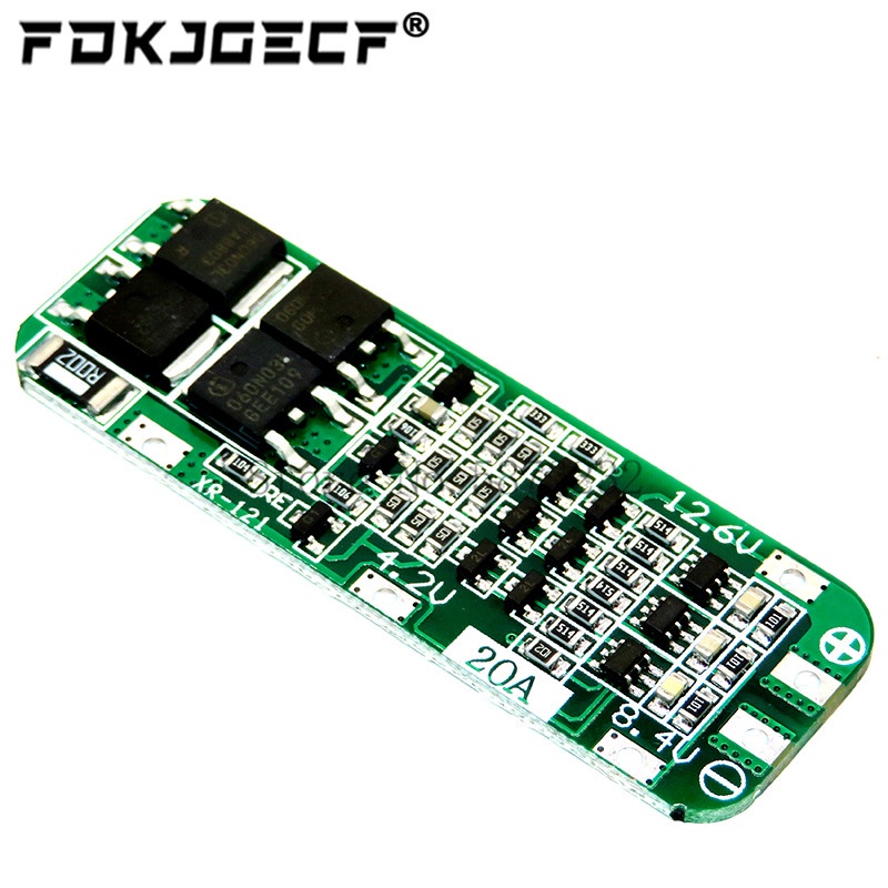 Bảng Mạch Pin Li-ion 18650 3S 20A PCB BMS 12.6V Cell 59x20x3.4mm