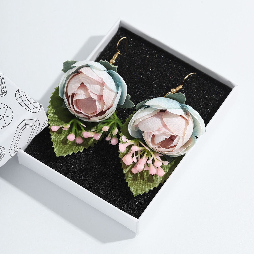 [Aishang Đẹp] Bông Tai Hoa Vải Thủ Công Phong Cách Dân Tộc Thời Thượng Cho Nữ