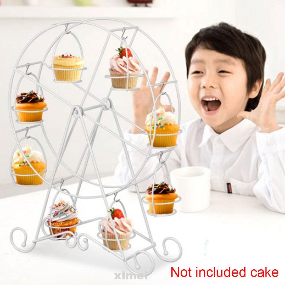 Đế Bánh Cupcake Hình Bánh Xe Quay Tròn