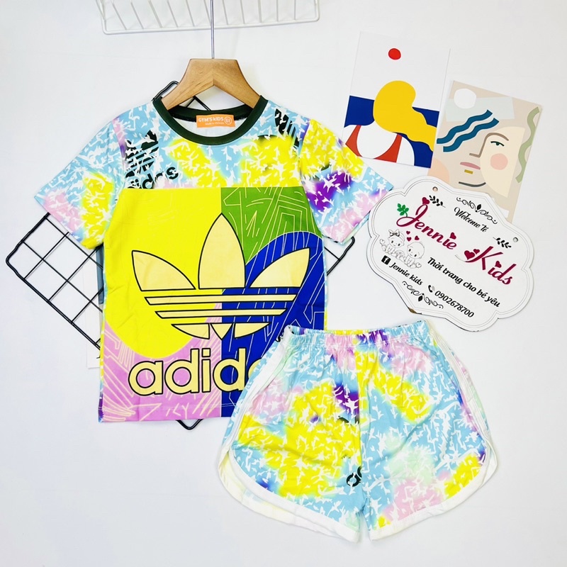 Đồ bộ bé gái, bộ thể thao bé gái vải thun lạnh 3D Jennie Kids J408