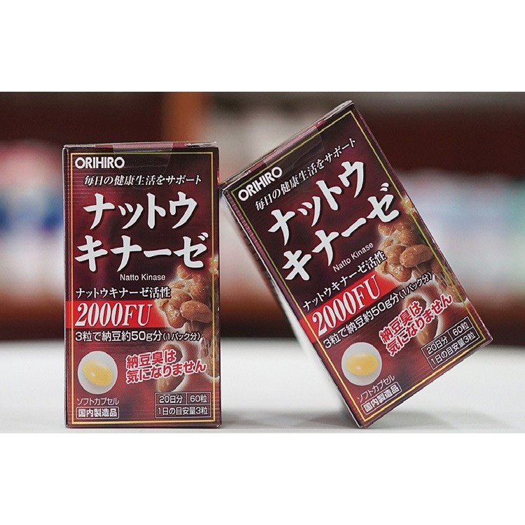 Viên uống chống đột quỵ và tai biến Nattokinase Orihiro Nhật Bản