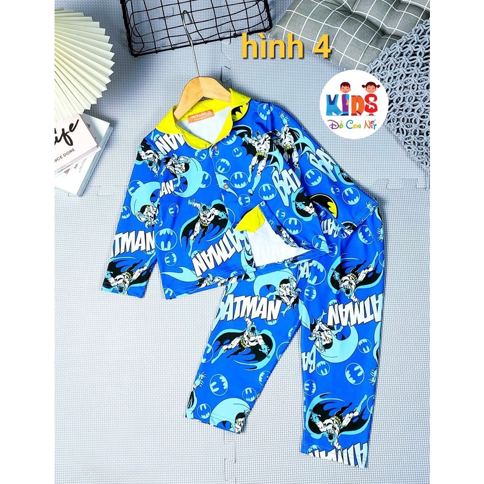 PIZAMA TAY DÀI THUN LẠNH BÉ TRAI - ĐỒ BỘ TRẺ EM