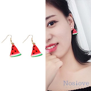 Khuyên tai kim loại chủ đề trái cây xinh xắn