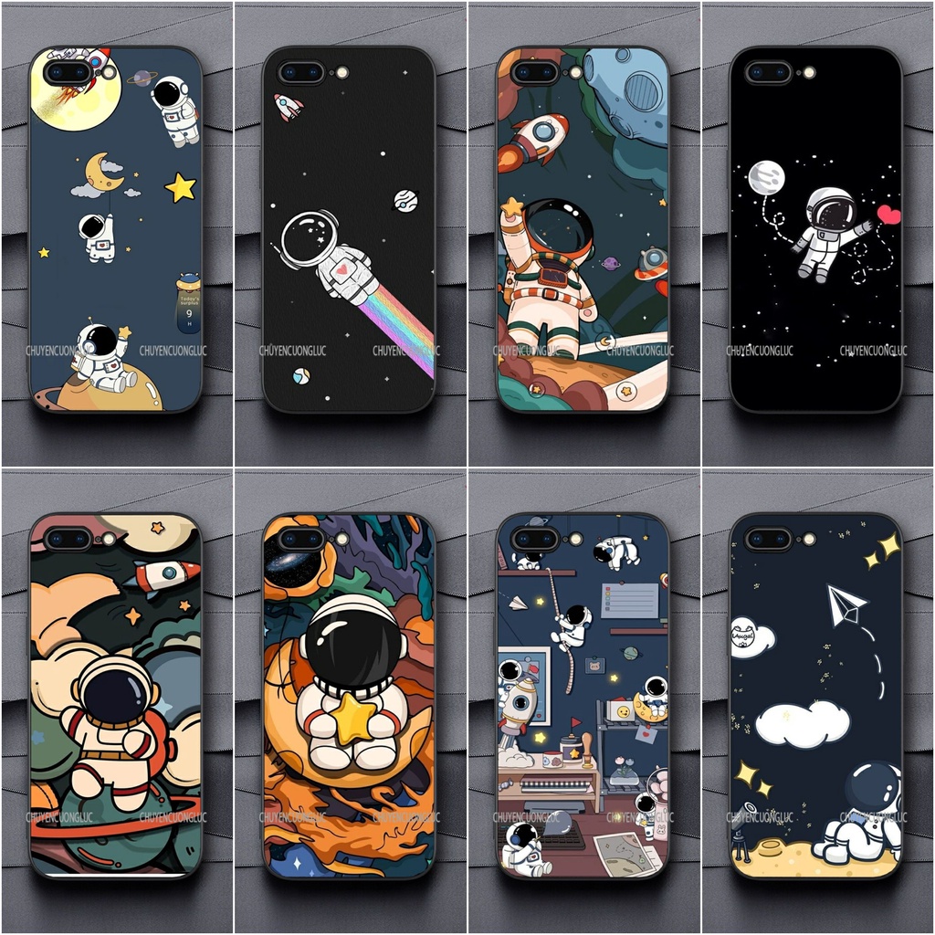 Ốp Lưng Iphone 6/ 6 Plus/ 7/ 7 Plus/ 8/ 8 Plus/X/ Xsmax Phi Hành Gia Cực Đẹp