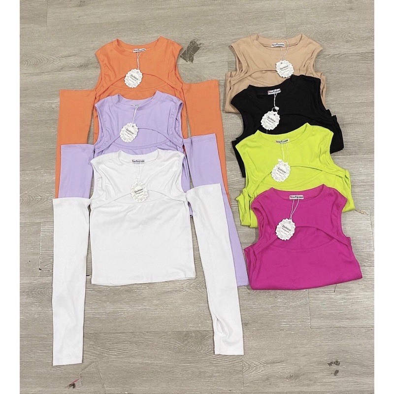 Áo kiểu croptop cut out ngực hở vai sexy , chất thun bozip mềm mịn ôm tôn dáng