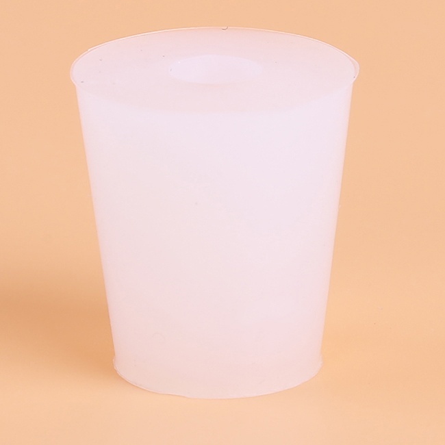 Nút Chặn Chai Lọ Bằng Cao Su Silicone Có Lỗ Khóa Khí &lt; JF &gt;