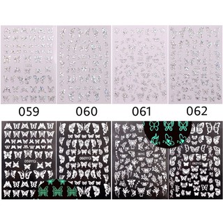 Sticker dán móng nail bướm 3d