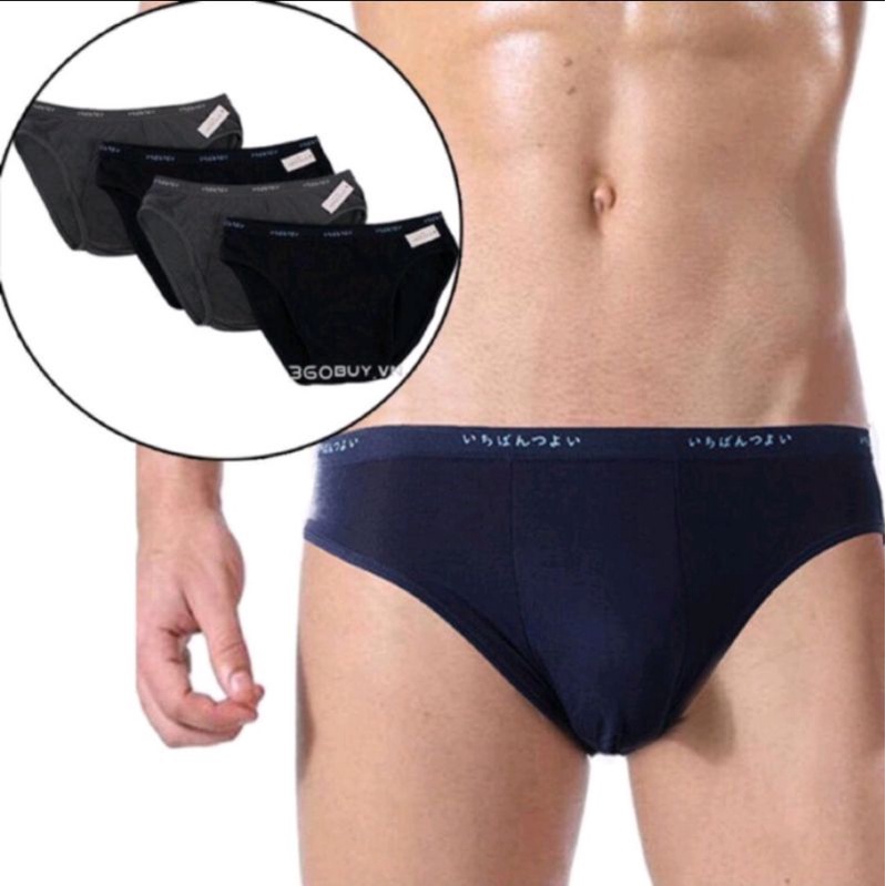 Hộp 4 Chiếc Quần Lót Nam Sịp Nam Cạp Bé Cao Cấp Xuất Nhật Co Giãn 4 Chiều Rất Thoải Mái