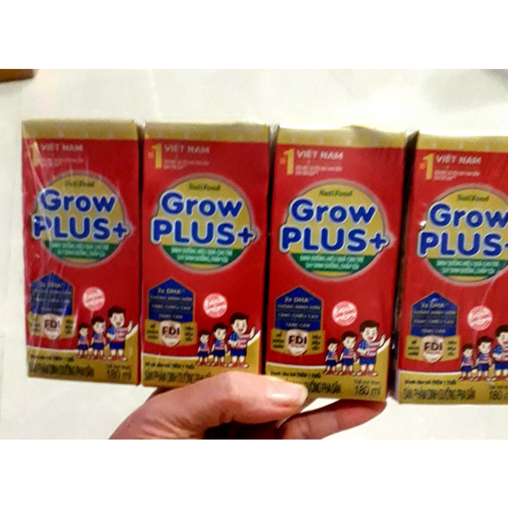 SỮA NUTIFOOD GROW PLUS ĐỎ 180ML LỐC 4 HỘP