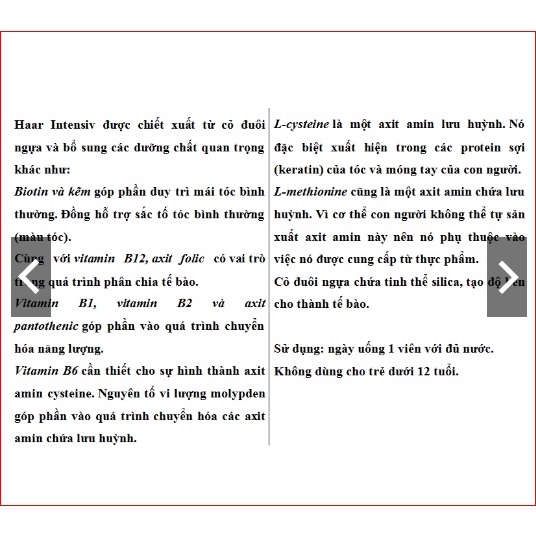 Đẹp tóc Haar Intensiv hộp 30 viên của Đức