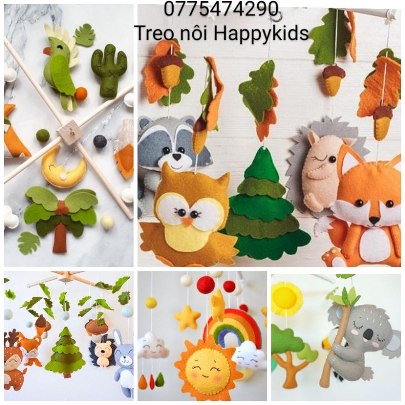 Treo nôi cũi cho bé từ 0m Happykids nhiều mẫu để chọn