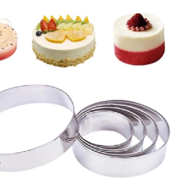 Khuôn bánh MouseTròn / Khuôn Tròn Không Đáy Inox làm bánh mouse, pancake 10cm