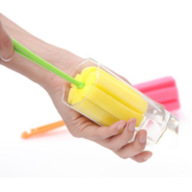 Cọ mút xốp vệ sinh bình sữa em bé tiện dụng