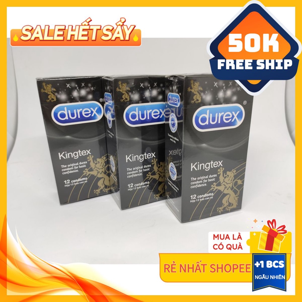 Bao cao su chính hãng hộp 12c Durex Kingtex