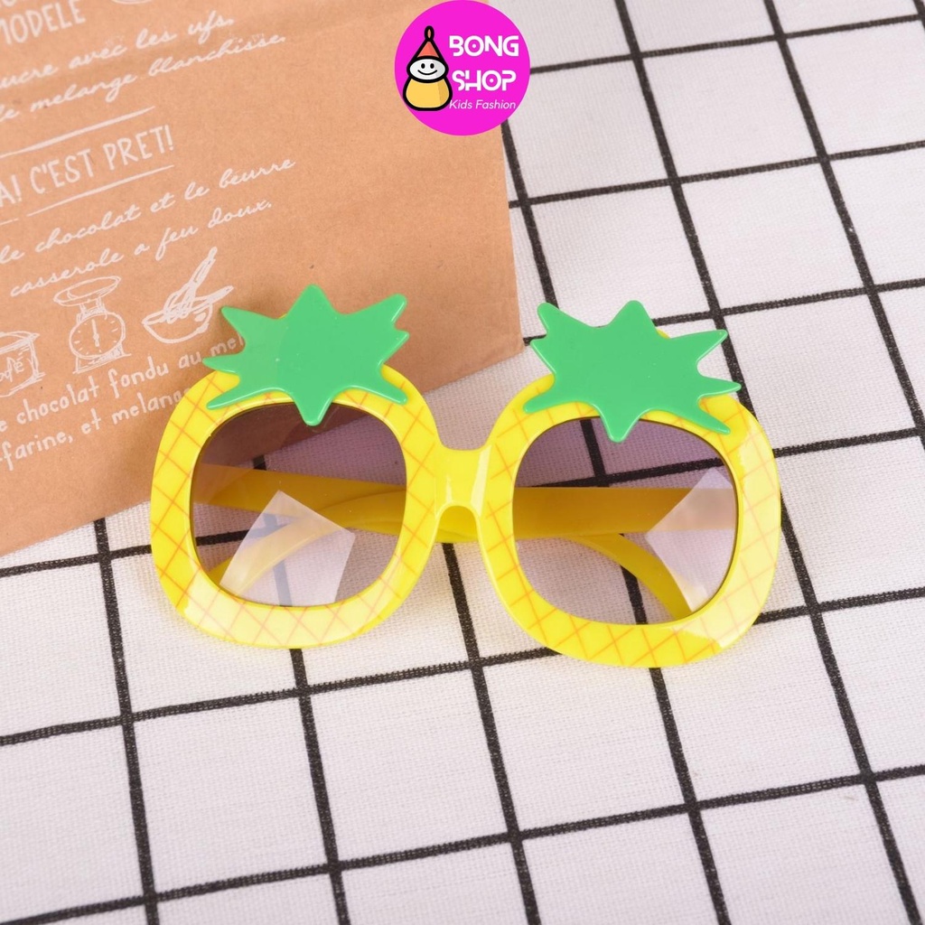 Kính trẻ em, Kính râm thiết kế hình HOA QUẢ xinh xắn dành cho bé Trai Bé Gái loại CAO CẤP