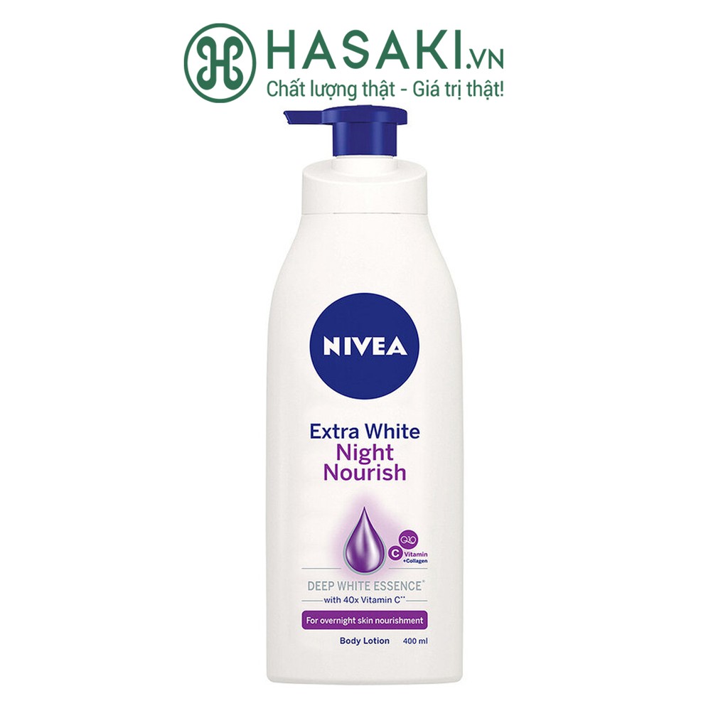 Sữa Dưỡng Thể Nivea Làm Sáng & Săn Chắc Da Ban Đêm 400ml Extra White Night Nourish Body Lotion