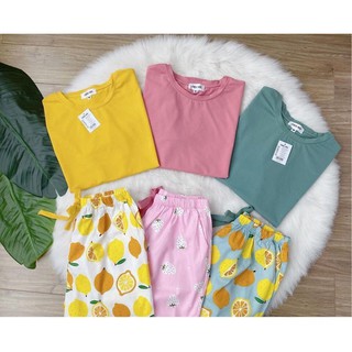 Bộ đồ hoa quả mặc ở nhà nữ