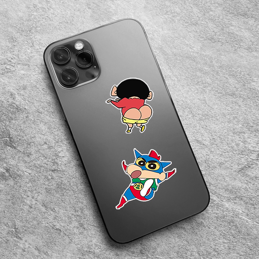 Sticker Shin Cậu Bé Bút Chì Chống Nước - Sticker Dán Laptop, Điện Thoại, Đàn Guitar, Mũ Bảo Hiểm, Vali