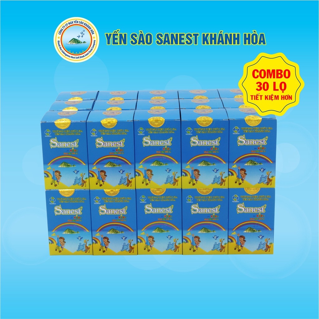 Nước Yến sào Khánh Hòa Sanest dành cho trẻ em đóng lọ 62ml 0161