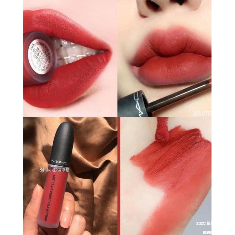 Son Mac devoted to chili, son mac chính hãng son kem lì mịn màu đỏ gạch đỏ đất Cosmetic999