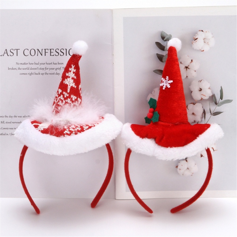 Băng Đô Cài Tóc Hình Nón Ông Già Noel