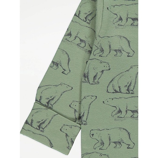 Sẵn set 3 bộ quần áo cotton dài tay xanh cho bé GEO UK