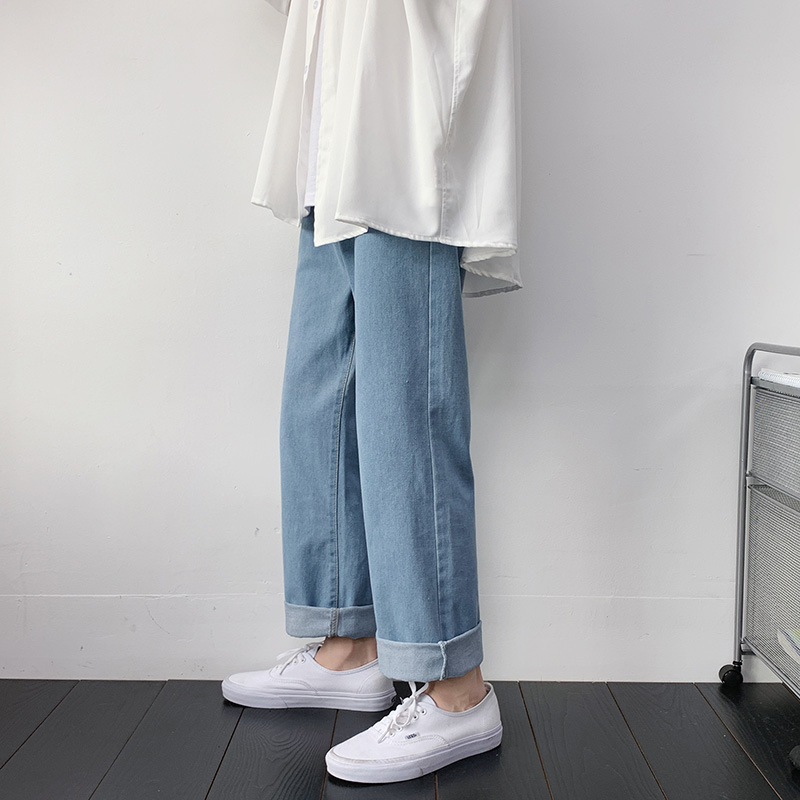  Quần Jeans Ống Rộng Phong Cách Hàn Quốc Size S-5Xl Dành Cho Nam