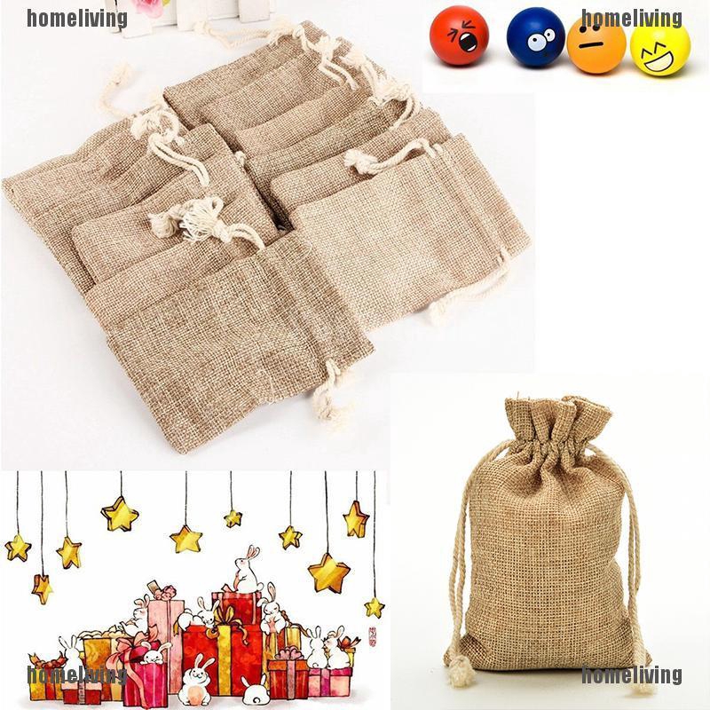 Túi vải bố mini có dây rút xinh xắn