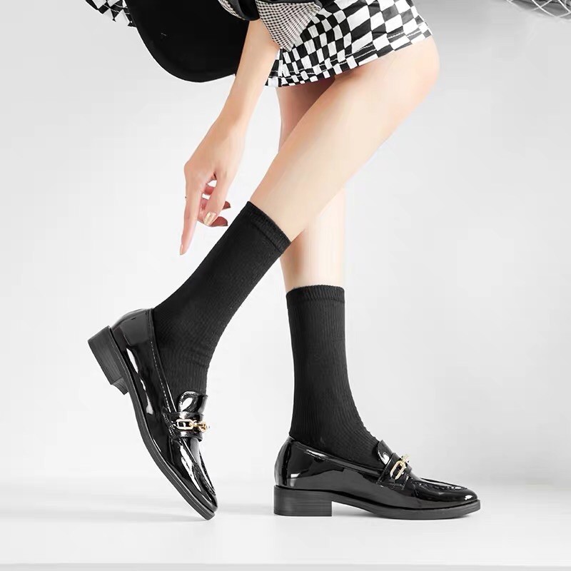 Giày Loafer thanh lịch da bóng (có ảnh thật)