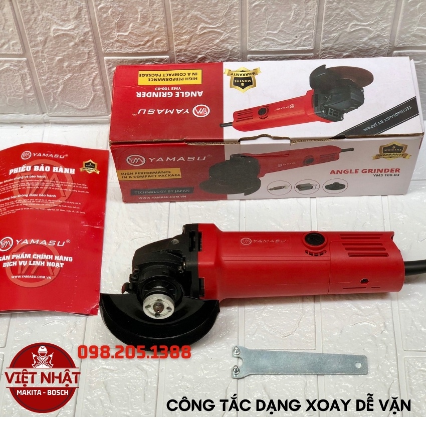 Máy cắt mài góc con chuột cầm tay YAMASU-100-03 - Hàng chính hãng bảo hành theo tiêu chuẩn sản xuất.