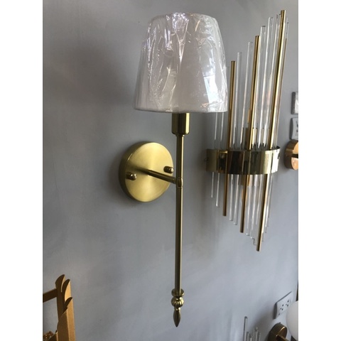 Ảnh thật -Đèn tường chao vải cao cấp, đèn phòng ngủ, đèn phòng khách, đèn trang trí kèm bóng led