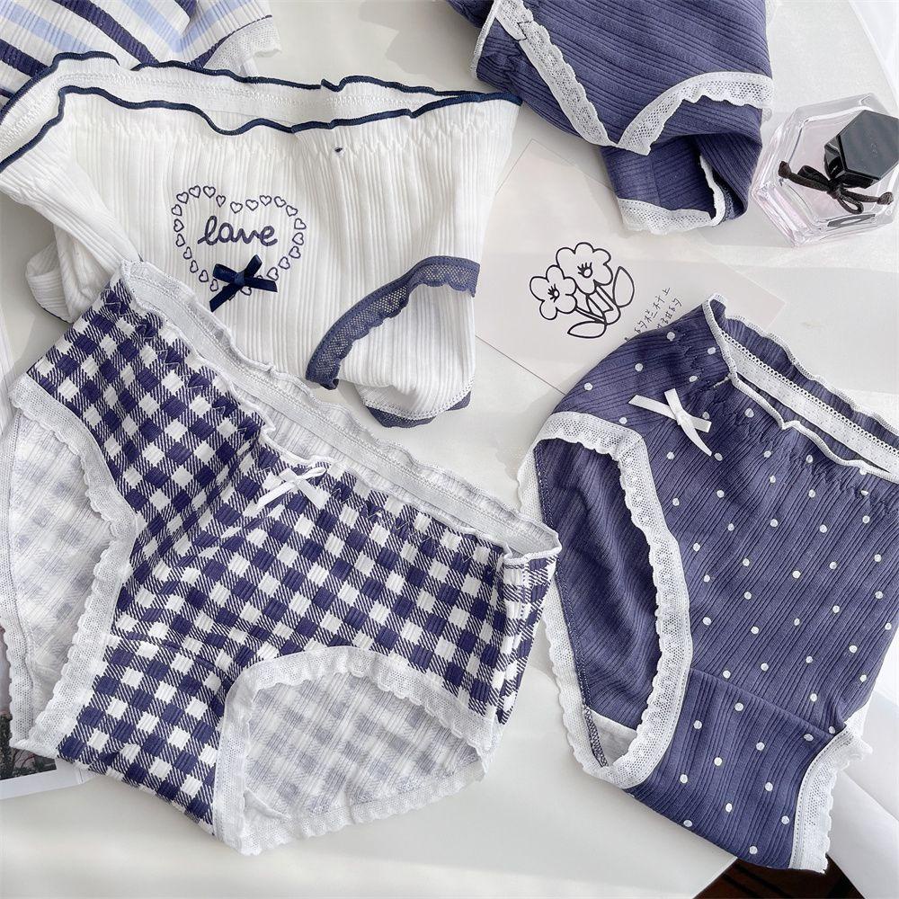 OCEANMAP Quần Lót Nữ Lưng Vừa Họa Tiết Trái Tim Gợi Cảm