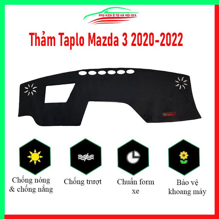 Thảm taplo xe ô tô Mazda 3 2020-2022 chống nắng nóng làm mát xe mở rộng tầm nhìn