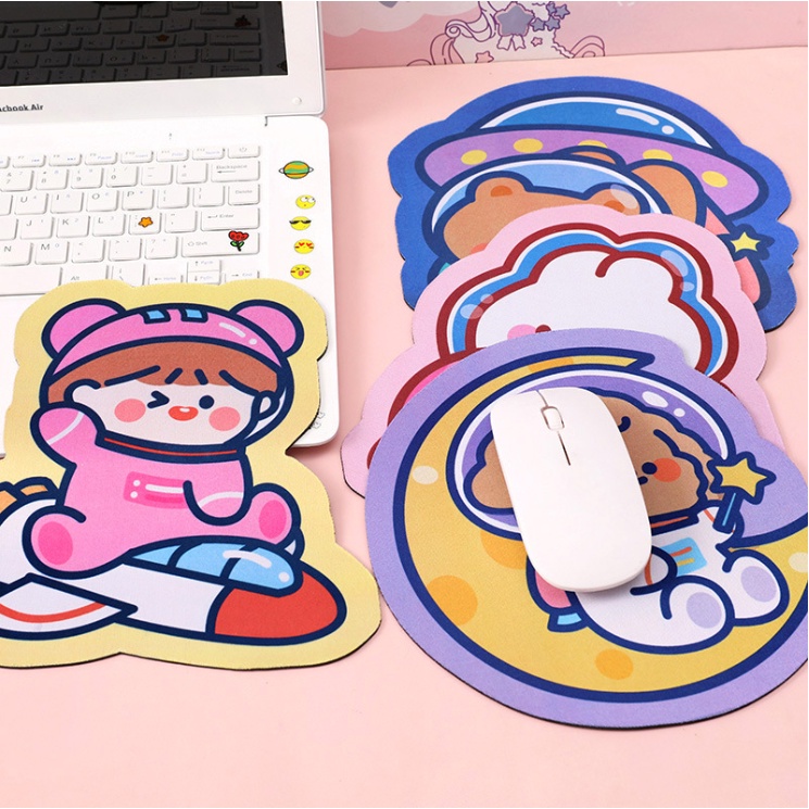 Tấm lót, di chuột chủ đề du hành cute- kê chuột máy tính hình thú cưng trang trí và làm quà tặng ý nghĩa