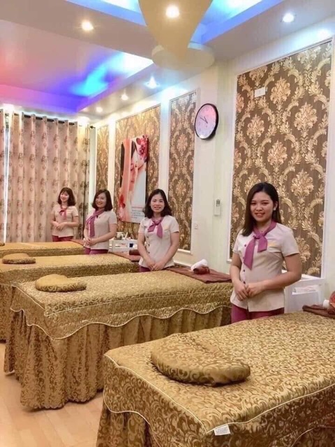 GA/DRAP GẤM XOẮN VÀNG CHO SPA