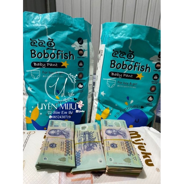 TÃ QUẦN TÃ DÁN BOBOFISH CÁ HEO DÙNG THỬ 50 MIẾNG S M L XL XXL