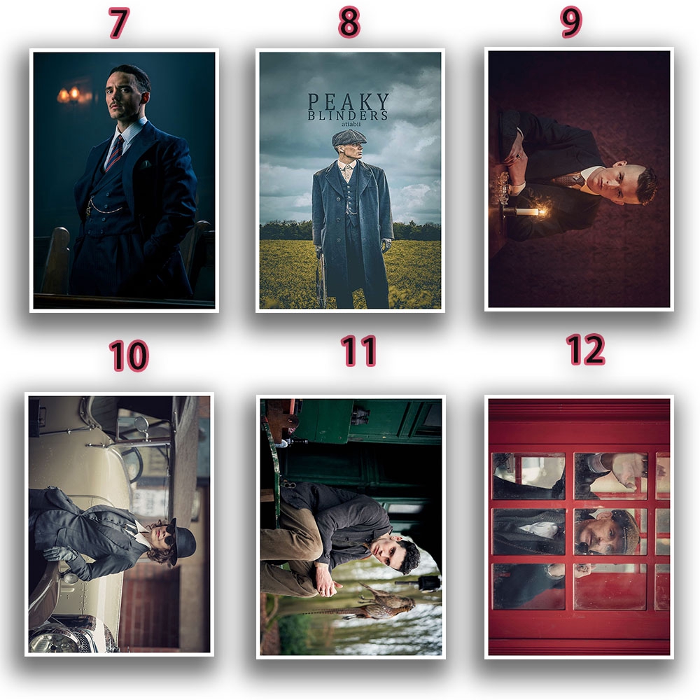 Set 5 Tấm Áp Phích Dán Tường In Hình Peaky Blinders Trang Trí Phòng Khách