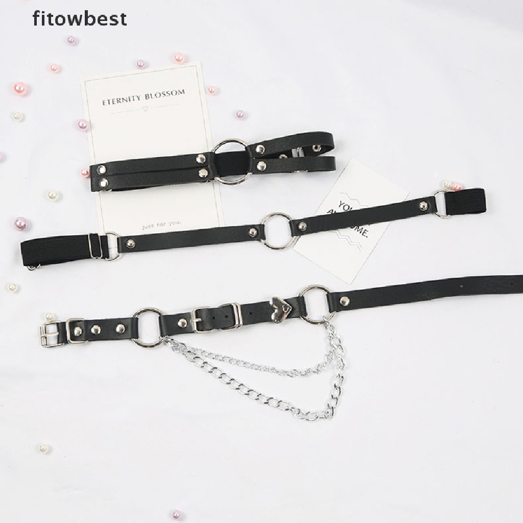 Dây Đeo Thắt Lưng Giả Da Phong Cách Gothic Punk Cá Tính Dành Cho Nữ