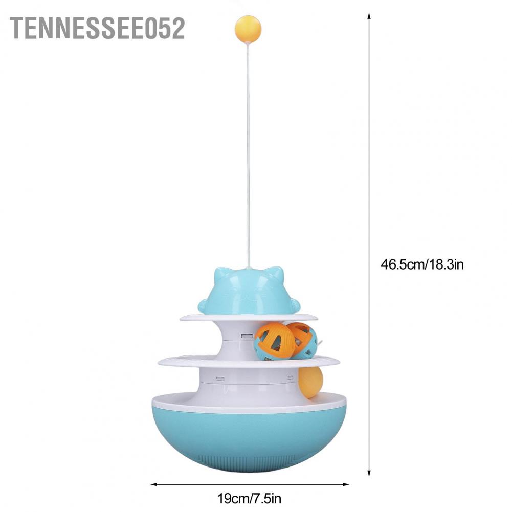 Hàng HOT Đồ Chơi Lật Đật cho mèo bàn xoay bóng 2 Tầng vui nhộn【Tennessee052】