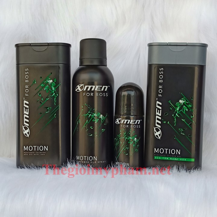 Combo Xmen For Boss Motion: Gội 180g + Tắm 180g + Xịt 150ml + Lăn 50ml