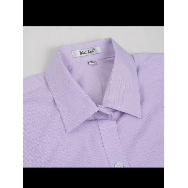 Áo sơ mi nữ Thái Hòa sọc caro xanh nhỏ mã 631