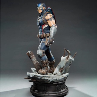 Mô Hình Captain America Marvel Bằng Chất Liệu Nhựa Resin - Cao 18 cm