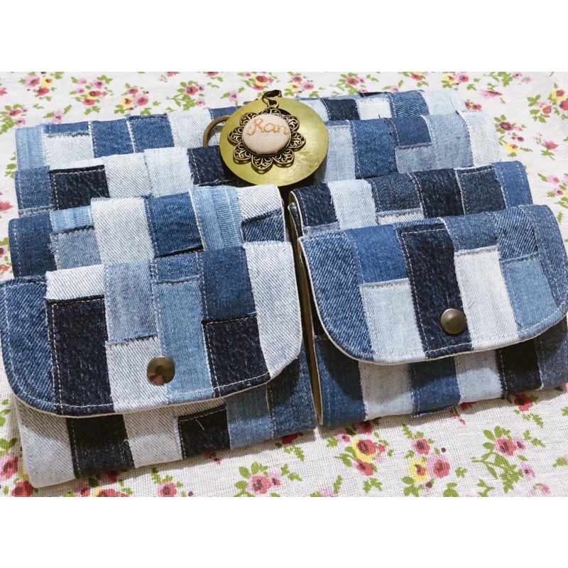 VÍ JEAN HANDMADE TÁI CHẾ MẪU CHẮP VÁ